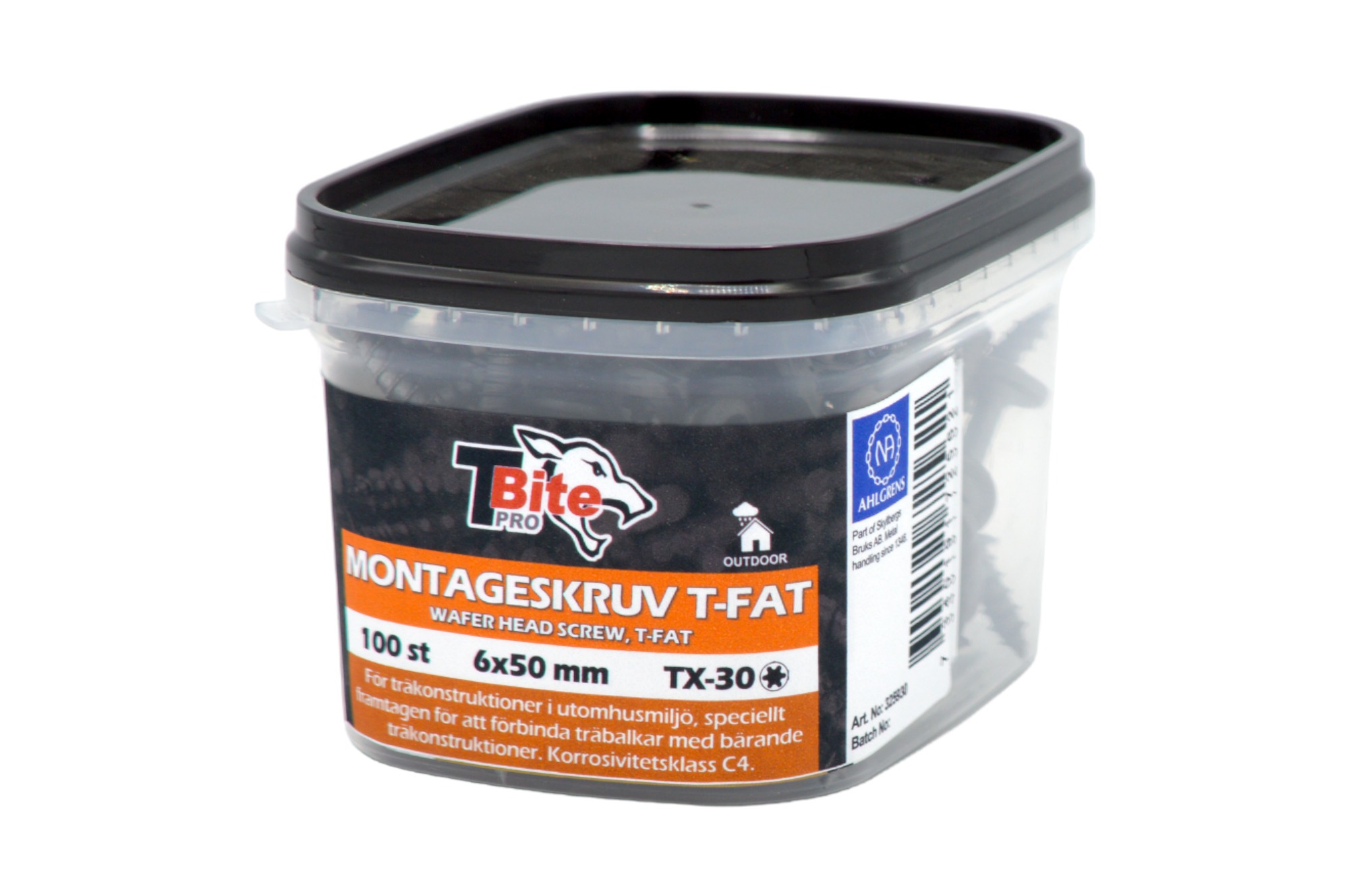 Montageskruv T-fat Trä C4 6x50 mm